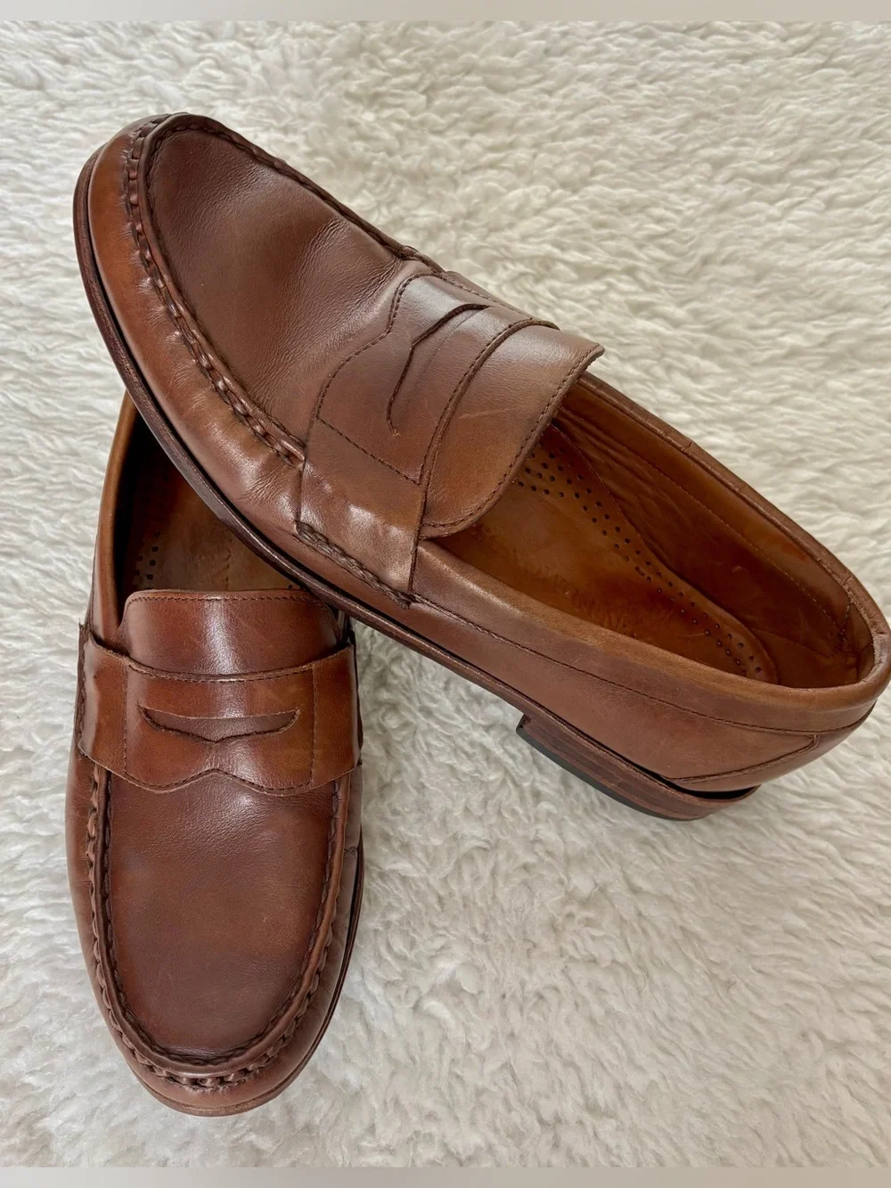 Allen Edmonds Classic Brown Leather Penny Loafers - Men's Dress Casual Sz 10.5 D